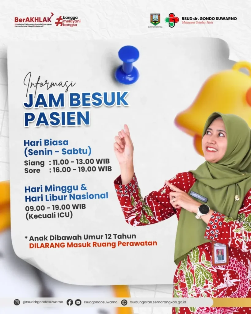 🕒 informasi jam besuk pasien rsud dr. gondo suwarnountuk kenyamanan pasien dan keluarga, berik